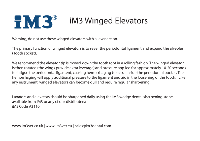

iM3 Winged elevator info (Engelsk og Tysk)

