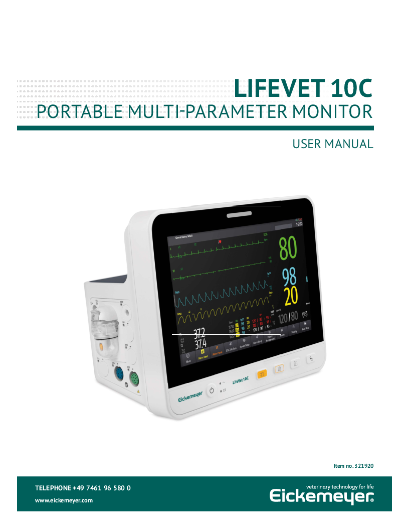 

Patientmonitor Lifevet 10C+ manual

