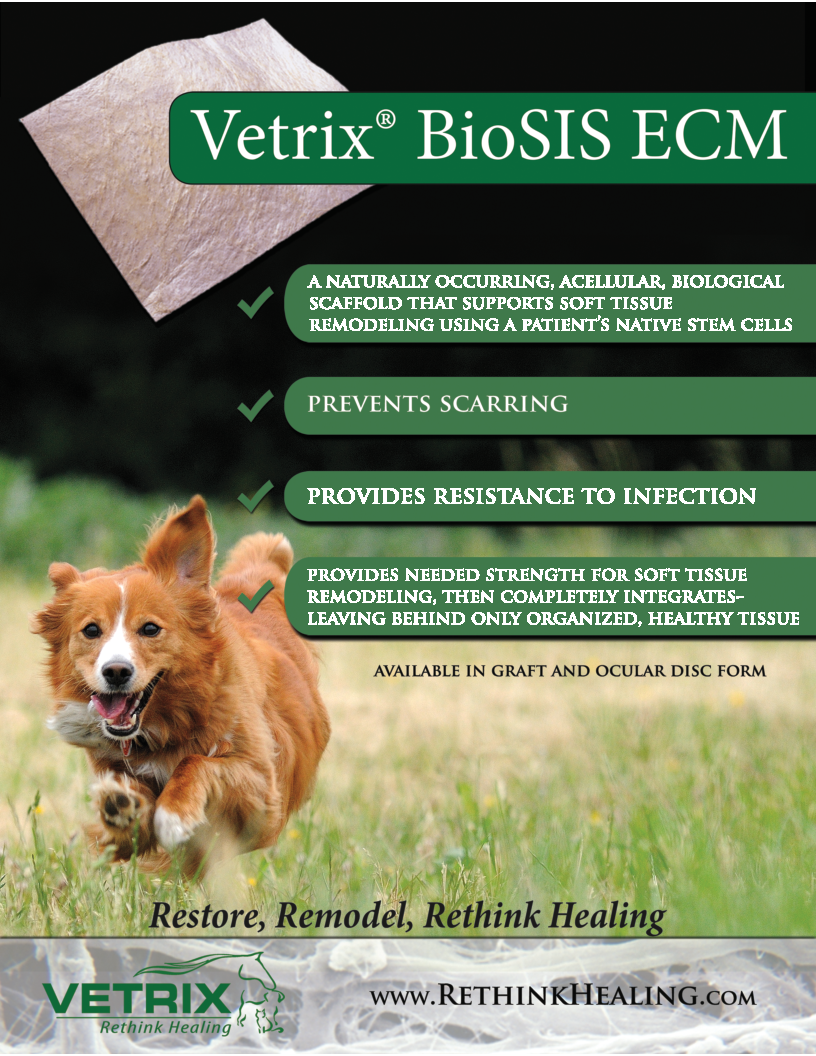 

Vetrix® BioSIS Plus+ 15 mm okulære skiver, flerlags biologisk vævsimplantat, 4 stk.

