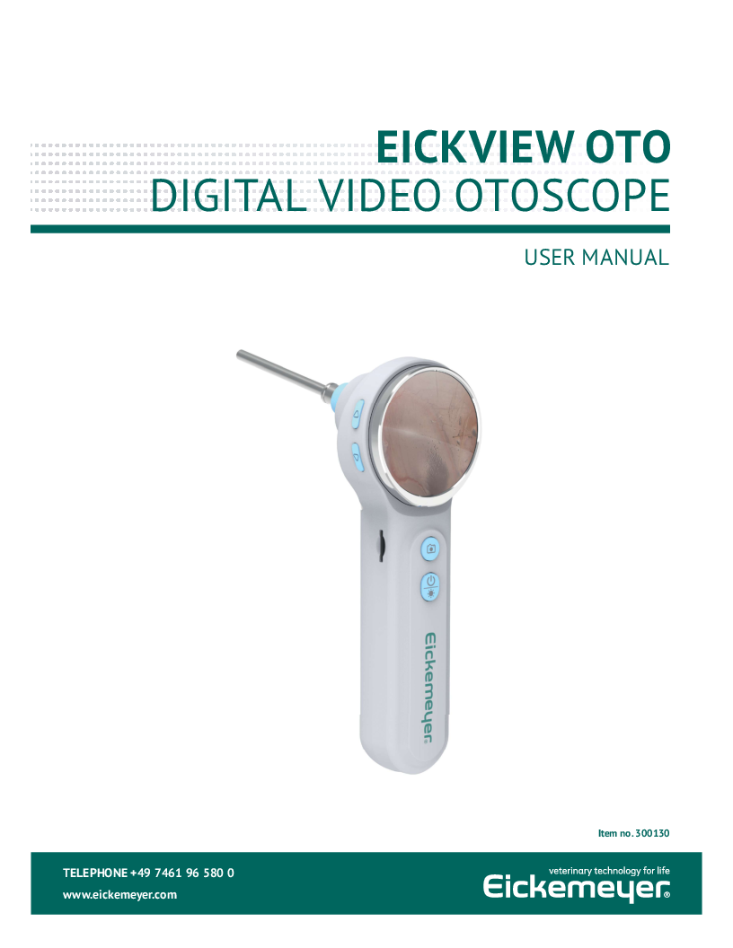 

EickView OTO – digitalt video otoskop manual

