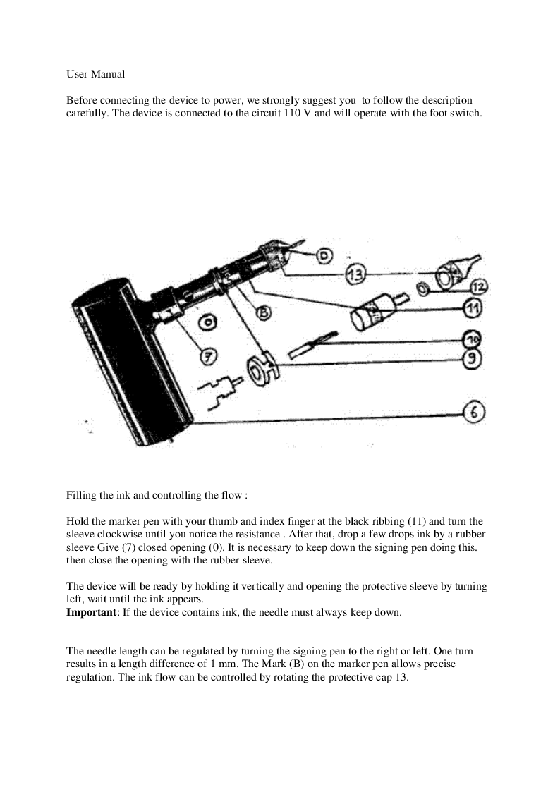 

Tatoveringsmaskine, elektrisk inkl. nåle og tatoverfarve

