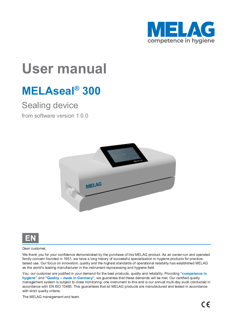 

MELAseal 300 Manual (Engelsk)

