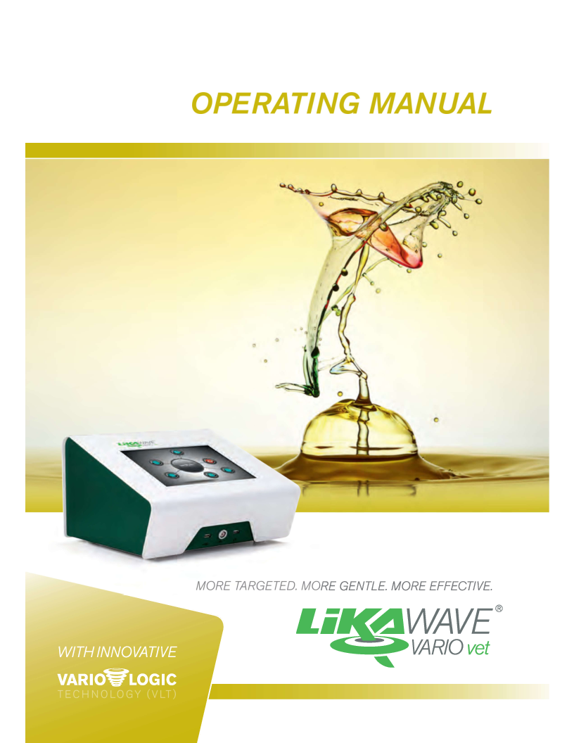 

LIKAWAVE VARIO VET Manual (Engelsk)


