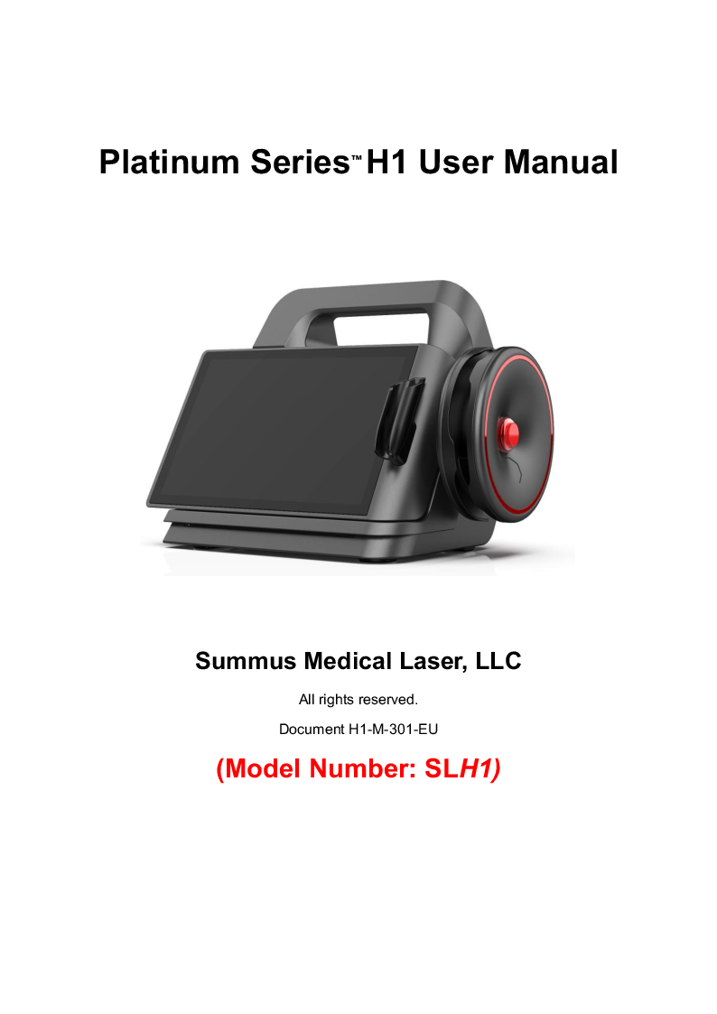 

Summus Vet H1 Manual (Engelsk)


