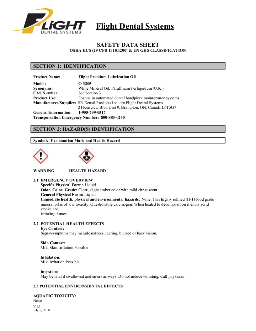 

Premium Syntetisk Olie til Profident HMS sikkerhedsdatablad

