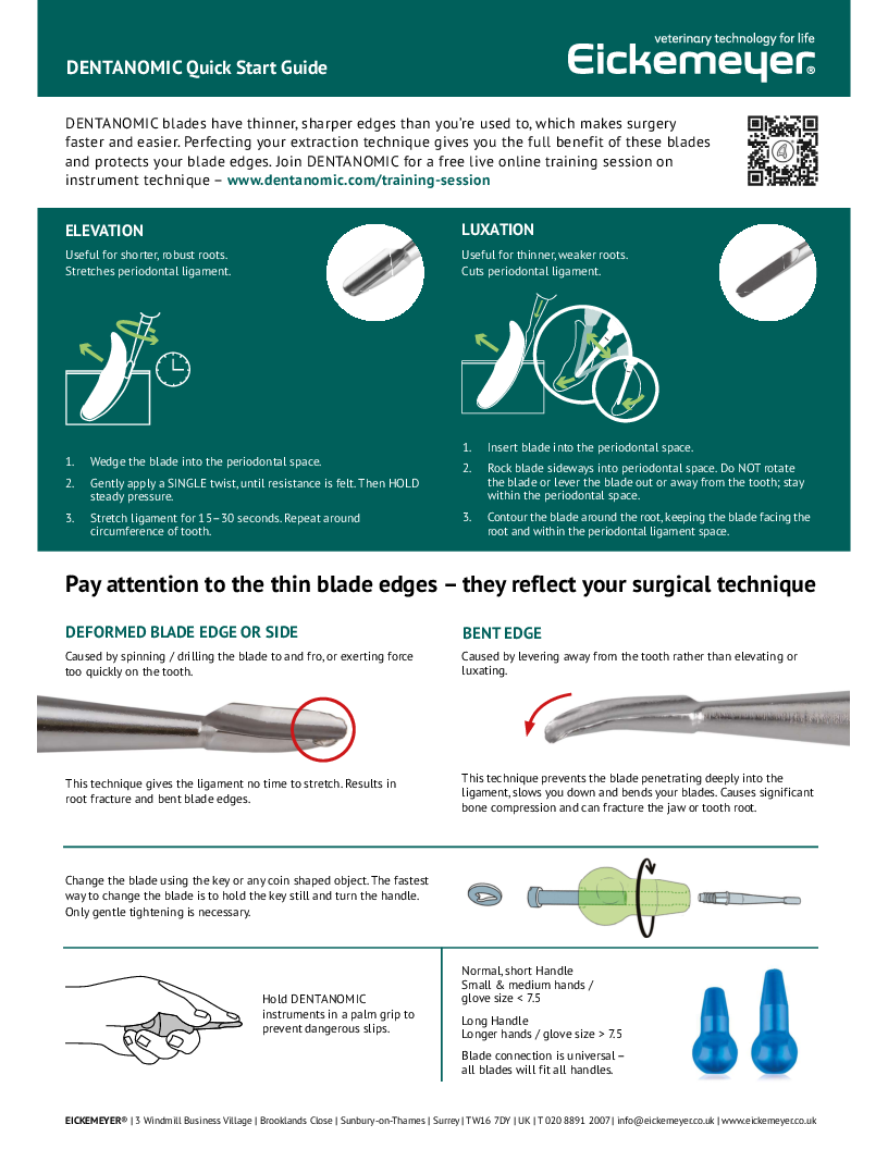 

Dentanomic genbestillingssæt(5 luxator og 4 elevator klinger. 9 stk Manual

