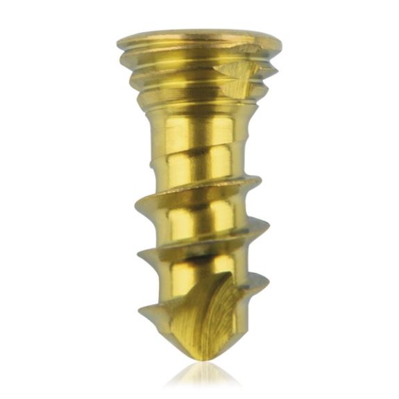 Titanium låseskrue multidirektionel, guld Ø 2,3 mm